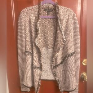 Light pink and Black Cardigan by White House black Market - M